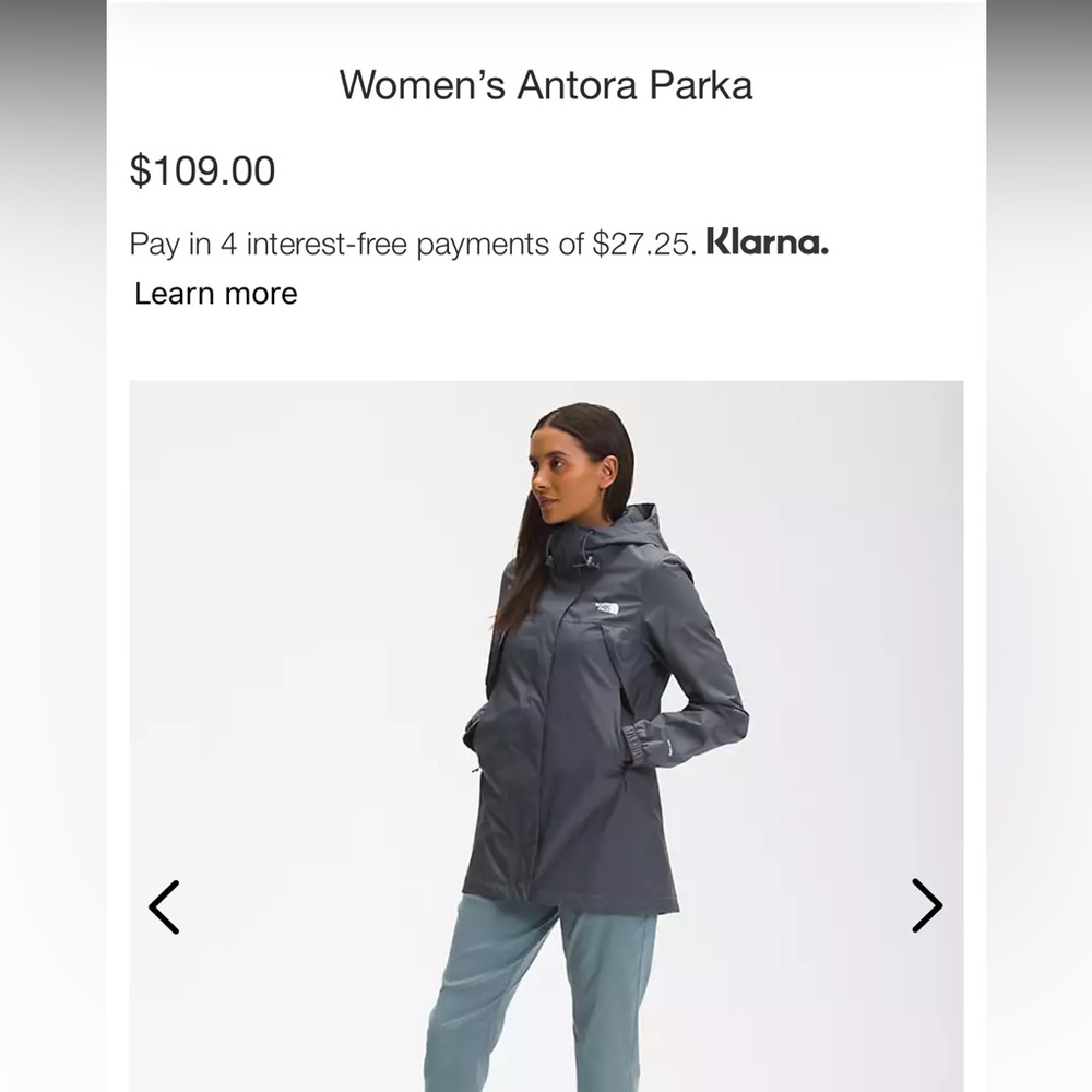 Womens North Face Antora Rain Jacket